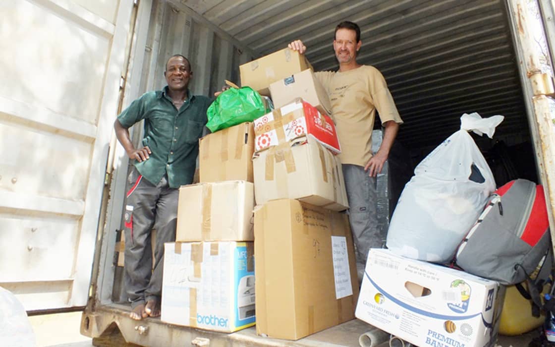 Container in Malawi angekommen