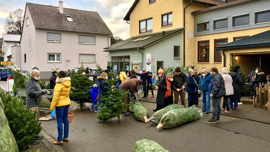 Christbaum-Aktion in Unteröwisheim