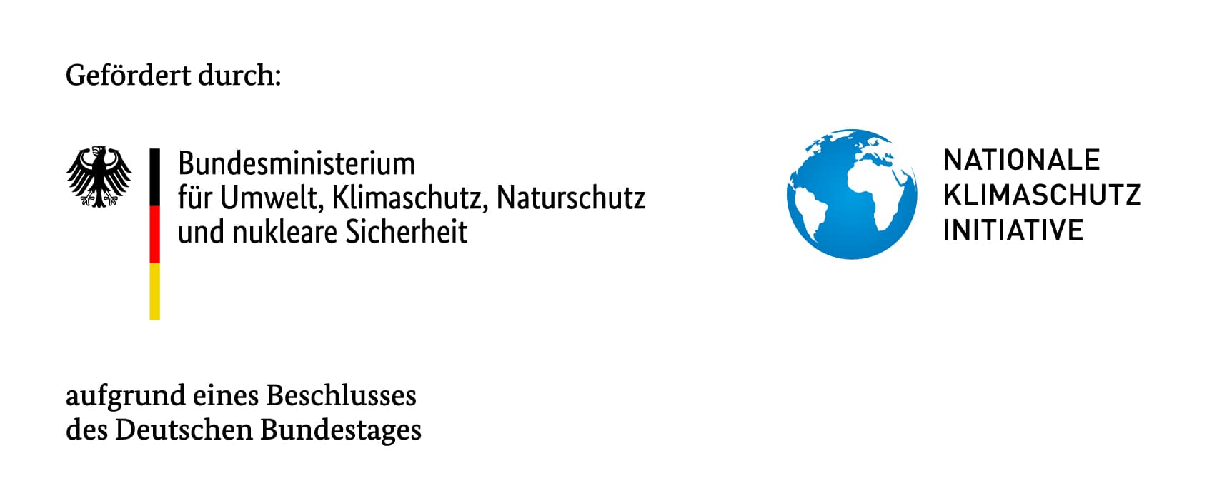Logos des Bundesumweltministeriums und der Nationalen Klimaschutzinitiative mit deutschem Förderanerkennungstext.