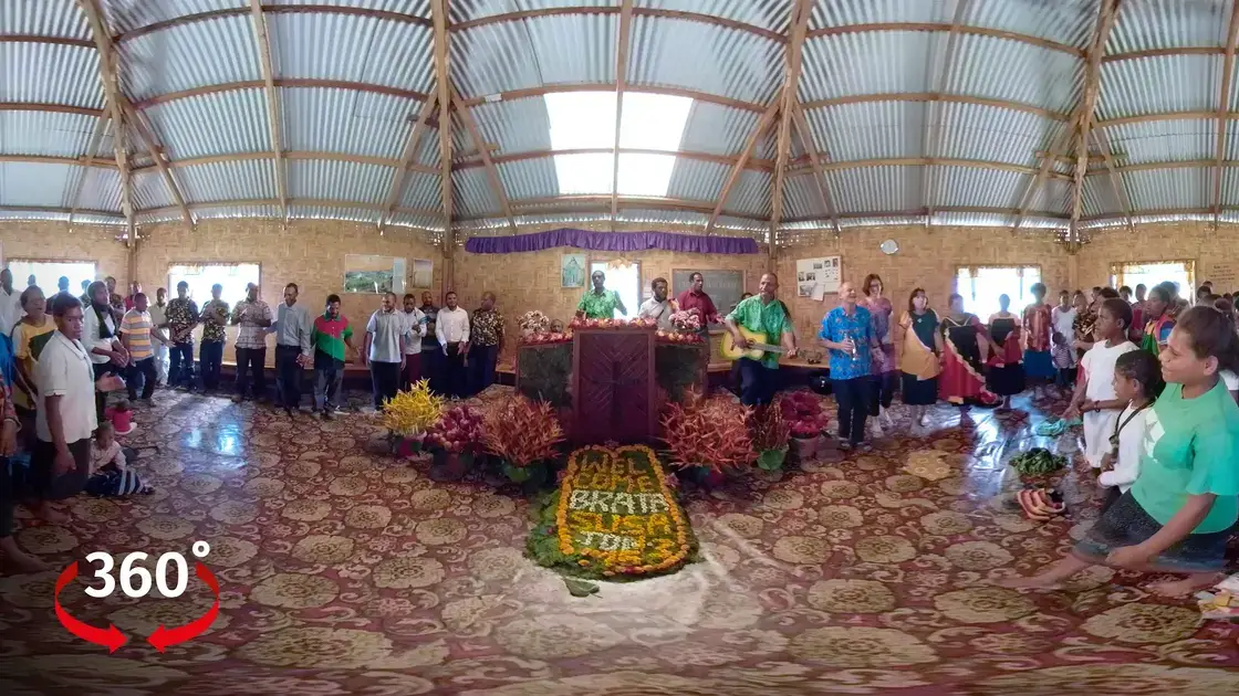 Papua-Neuguinea Gottesdienst Hochland 360°