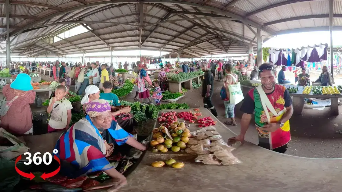 Papua-Neuguinea Markt Mt. Hagen 360°