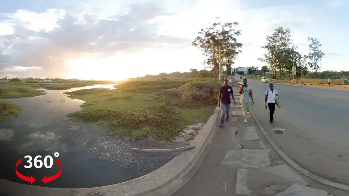 Sambia Straßenverkehr am Abend 360°