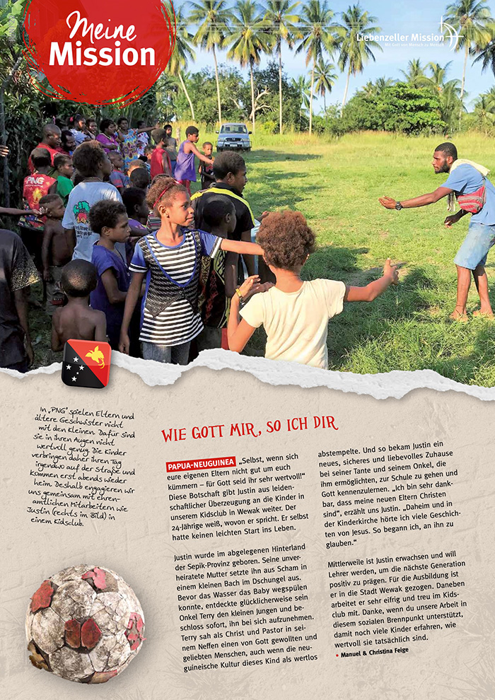 Im August 2022 begrüßt eine Gruppe von Kindern auf einer Wiese eifrig einen Mann, der seine Hand ausstreckt - Teil von Meine Mission.