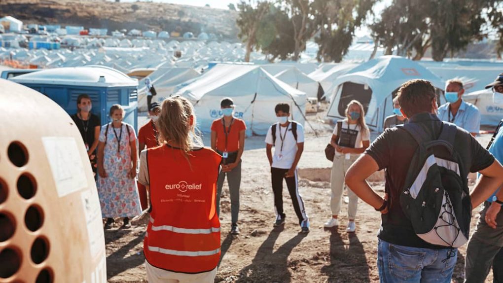 Einsatz in einem Flüchtlingslager auf der Insel Lesbos. Foto: Silas Zindel