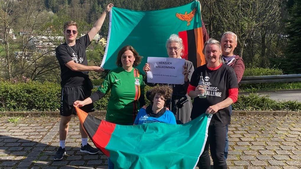 Ankunft des Sponsoren-Teams auf dem Missionsberg in Bad Liebenzell